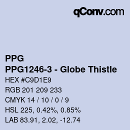 Color code: PPG - PPG1246-3 - Globe Thistle | qconv.com