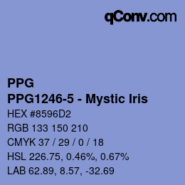 Color code: PPG - PPG1246-5 - Mystic Iris | qconv.com