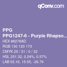 Color code: PPG - PPG1247-6 - Purple Rhapsody | qconv.com