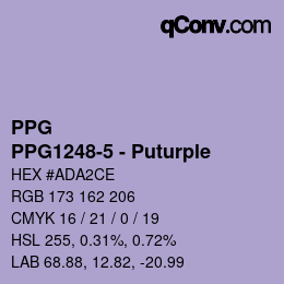 Code couleur: PPG - PPG1248-5 - Puturple | qconv.com