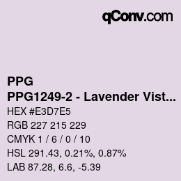 Color code: PPG - PPG1249-2 - Lavender Vista | qconv.com