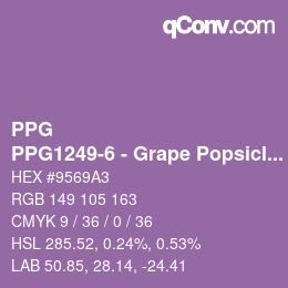 Color code: PPG - PPG1249-6 - Grape Popsicle | qconv.com
