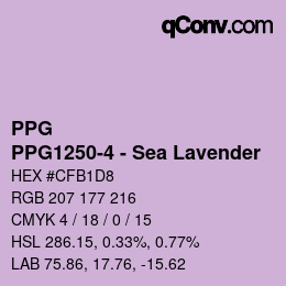 カラーコード: PPG - PPG1250-4 - Sea Lavender | qconv.com