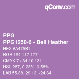 Color code: PPG - PPG1250-6 - Bell Heather | qconv.com