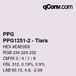 カラーコード: PPG - PPG1251-2 - Tiara | qconv.com