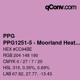 Color code: PPG - PPG1251-5 - Moorland Heather | qconv.com