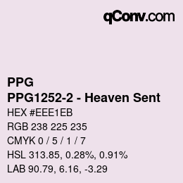Color code: PPG - PPG1252-2 - Heaven Sent | qconv.com