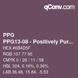 Color code: PPG - PPG13-08 - Positively Purple | qconv.com
