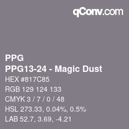 Color code: PPG - PPG13-24 - Magic Dust | qconv.com