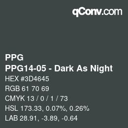 Farbcode: PPG - PPG14-05 - Dark As Night | qconv.com
