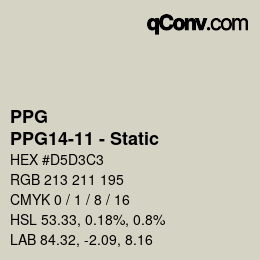カラーコード: PPG - PPG14-11 - Static | qconv.com