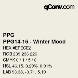 カラーコード: PPG - PPG14-16 - Winter Mood | qconv.com