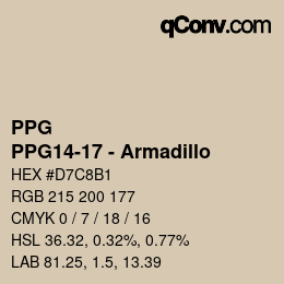 カラーコード: PPG - PPG14-17 - Armadillo | qconv.com