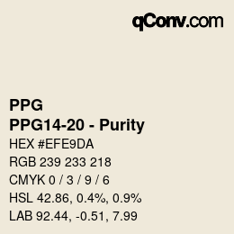 Color code: PPG - PPG14-20 - Purity | qconv.com