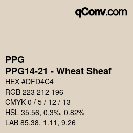 カラーコード: PPG - PPG14-21 - Wheat Sheaf | qconv.com