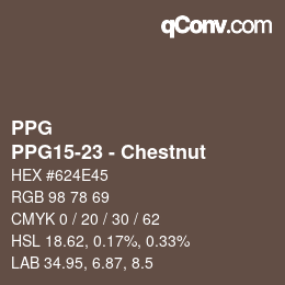 Color code: PPG - PPG15-23 - Chestnut | qconv.com