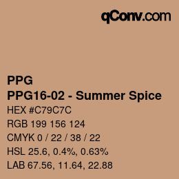 Color code: PPG - PPG16-02 - Summer Spice | qconv.com
