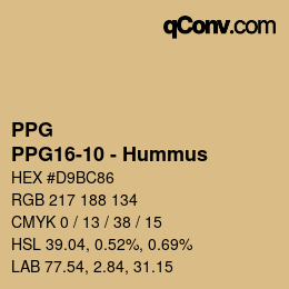 Color code: PPG - PPG16-10 - Hummus | qconv.com