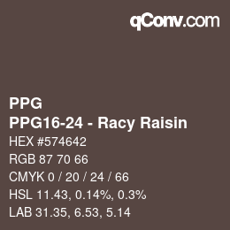 Color code: PPG - PPG16-24 - Racy Raisin | qconv.com