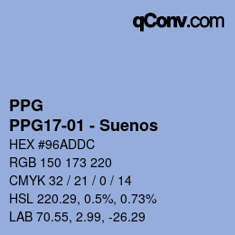 Color code: PPG - PPG17-01 - Suenos | qconv.com