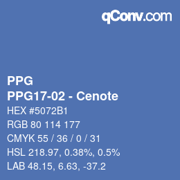 Farbcode: PPG - PPG17-02 - Cenote | qconv.com