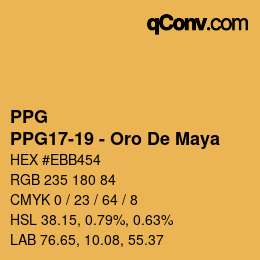 Color code: PPG - PPG17-19 - Oro De Maya | qconv.com