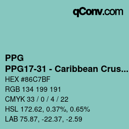 Color code: PPG - PPG17-31 - Caribbean Crush | qconv.com