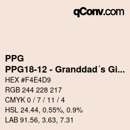カラーコード: PPG - PPG18-12 - Granddad´s Girl | qconv.com