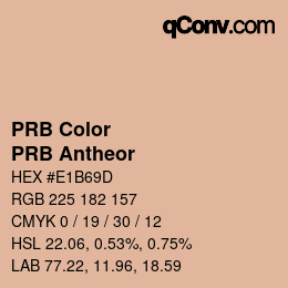 カラーコード: PRB Color - PRB Antheor | qconv.com