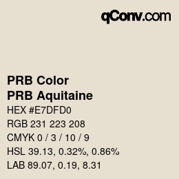 Código de color: PRB Color - PRB Aquitaine | qconv.com