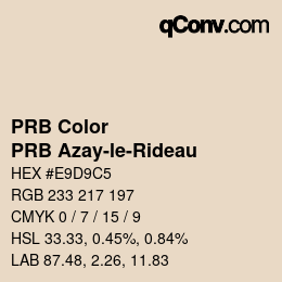 Farbcode: PRB Color - PRB Azay-le-Rideau | qconv.com