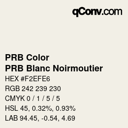 Farbcode: PRB Color - PRB Blanc Noirmoutier | qconv.com