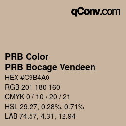 カラーコード: PRB Color - PRB Bocage Vendeen | qconv.com