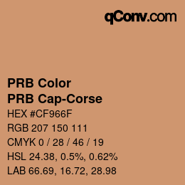 カラーコード: PRB Color - PRB Cap-Corse | qconv.com