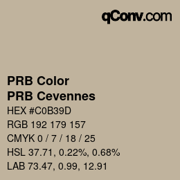 カラーコード: PRB Color - PRB Cevennes | qconv.com