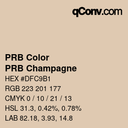 Color code: PRB Color - PRB Champagne | qconv.com