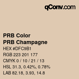 Código de color: PRB Color - PRB Champagne | qconv.com