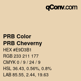 Código de color: PRB Color - PRB Cheverny | qconv.com