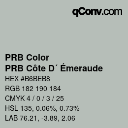 Código de color: PRB Color - PRB Côte D´ Émeraude | qconv.com