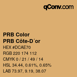 カラーコード: PRB Color - PRB Côte-D´or | qconv.com