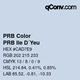 Code couleur: PRB Color - PRB Ile D´Yeu | qconv.com