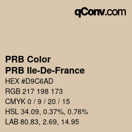 カラーコード: PRB Color - PRB Ile-De-France | qconv.com