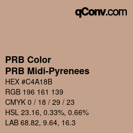 Farbcode: PRB Color - PRB Midi-Pyrenees | qconv.com