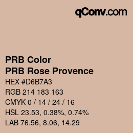 Color code: PRB Color - PRB Rose Provence | qconv.com