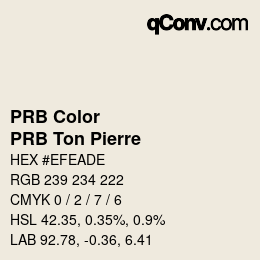 カラーコード: PRB Color - PRB Ton Pierre | qconv.com