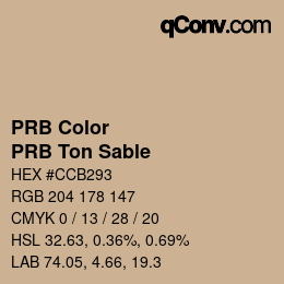 カラーコード: PRB Color - PRB Ton Sable | qconv.com