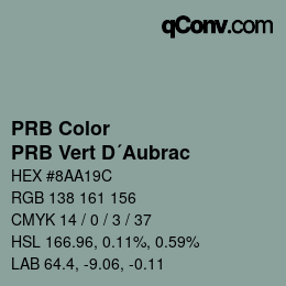 Código de color: PRB Color - PRB Vert D´Aubrac | qconv.com