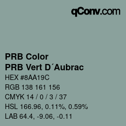 カラーコード: PRB Color - PRB Vert D´Aubrac | qconv.com