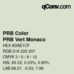 Código de color: PRB Color - PRB Vert Monaco | qconv.com