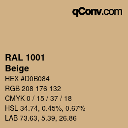 颜色代码: RAL 1001 - Beige | qconv.com